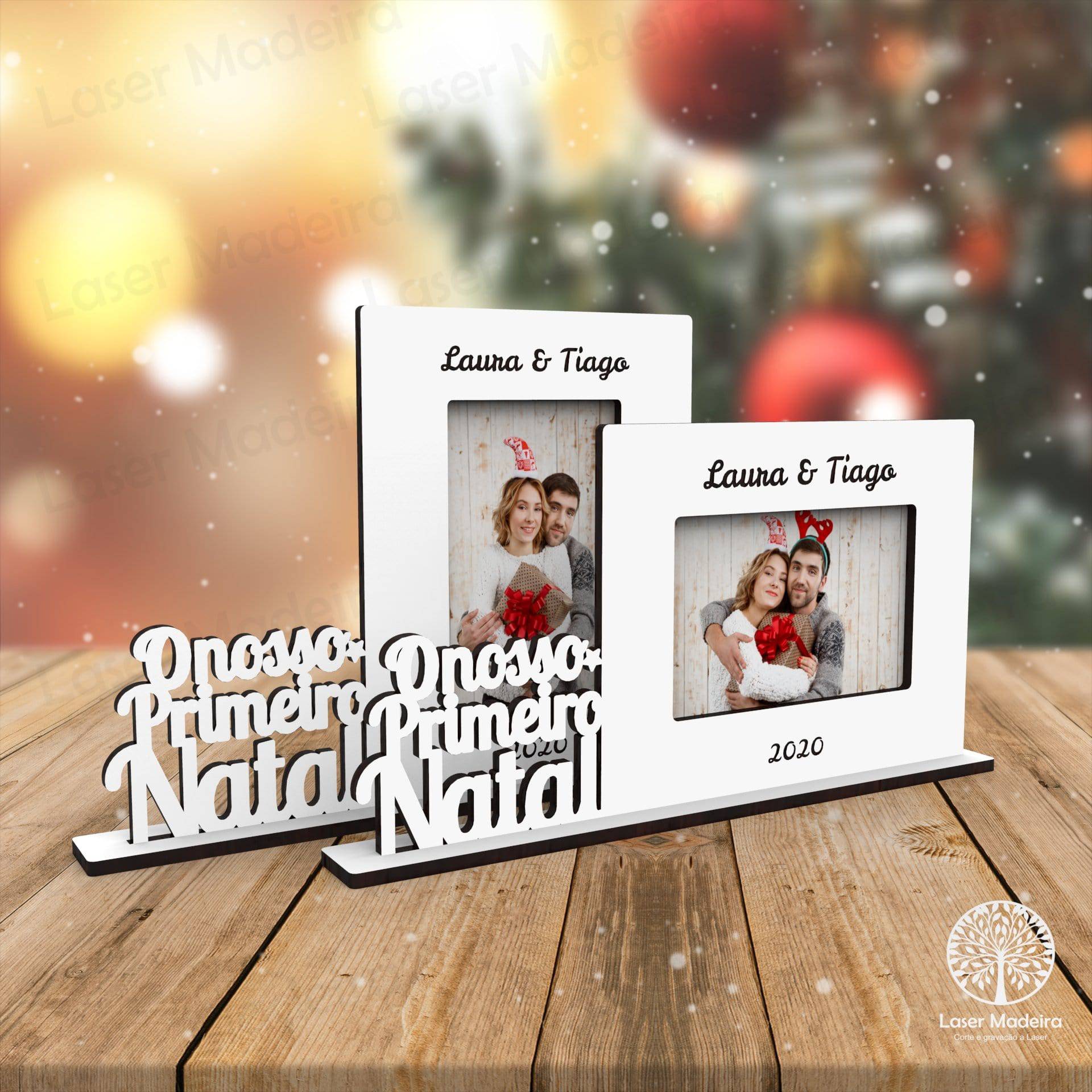 Moldura «O nosso 1º Natal» - Laser Madeira